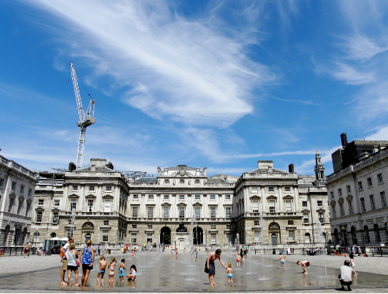 Somerset House courtyard in summer