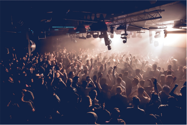 Audience at a London live performance